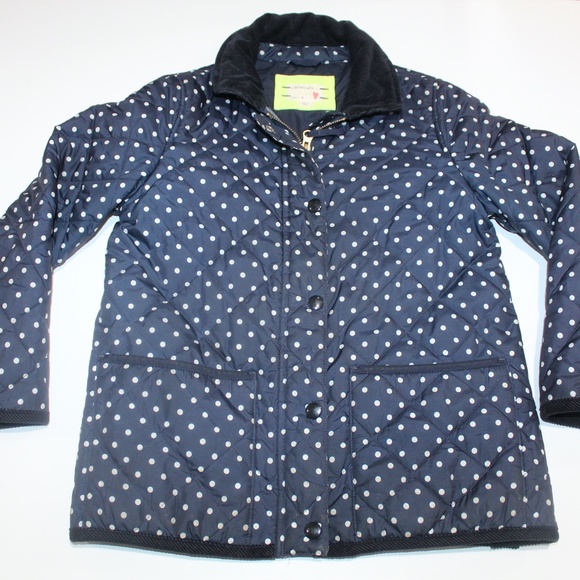 Crewcuts Other - Crewcuts Girls Navy Blue Polka Dot Quilted Jacket